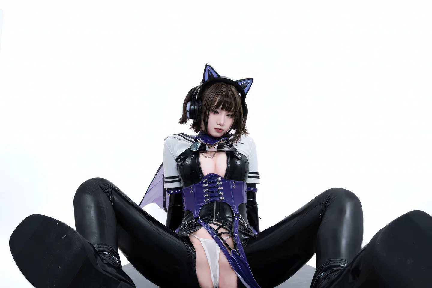 柒柒要乖哦 - No.066 白棚胶衣 [78P-231MB] tg@simisebaisi 【丝足阁】065.webp